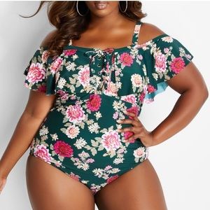 Raisins Curve off the shoulder one piece